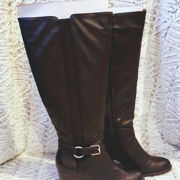 Soul Naturalizer Timber Black Women's US Size 8.5 Wide Calf Boot - Picture 3 of 5